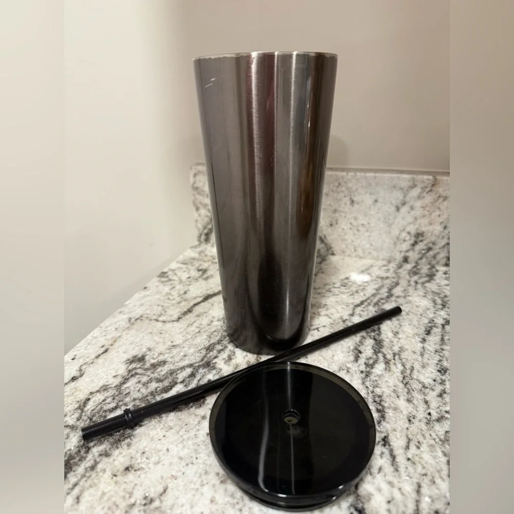 Starbucks Ombre Black/ Gray Tumbler with Straw